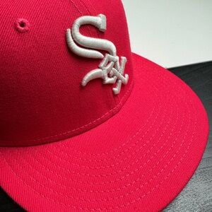 Chicago White Sox Hat Cap Fitted Size 7 Red/pink 59Fifty 2003 All Star Game